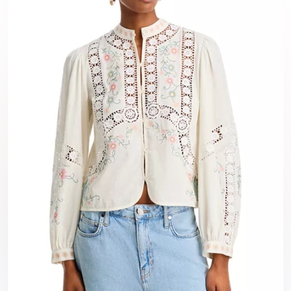 SEA Vesna Embroidered Blouse sz Small